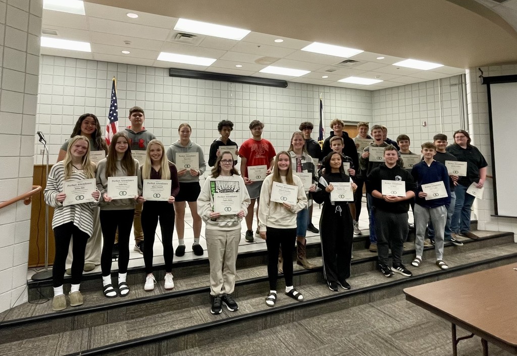 Caperton Center AM Students with Perfect Attendance