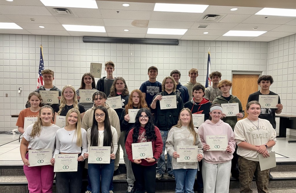 Caperton Center PM Students with Perfect Attendance