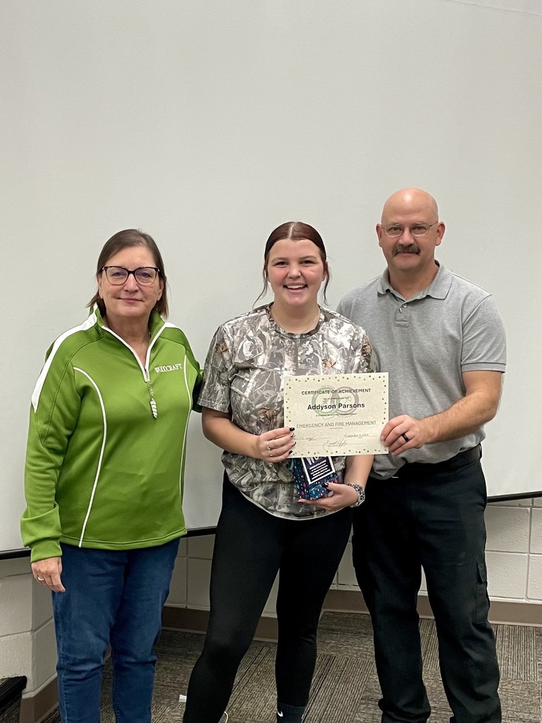 Ms. Matheny, Addyson Parsons and Mr. Werry