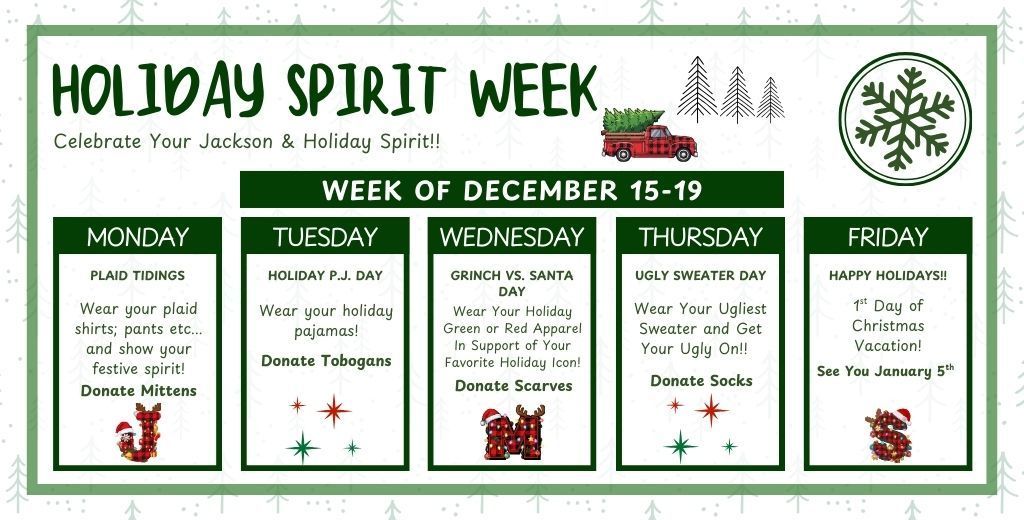 Jackson Holiday Spirit Week 