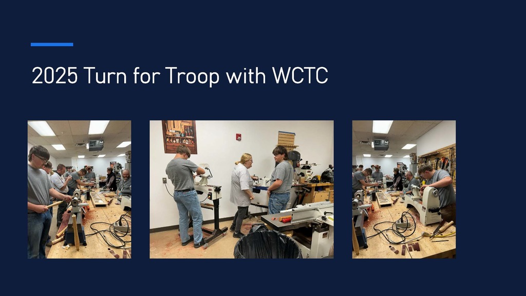 Turning Pens for Troops at Woodcraft