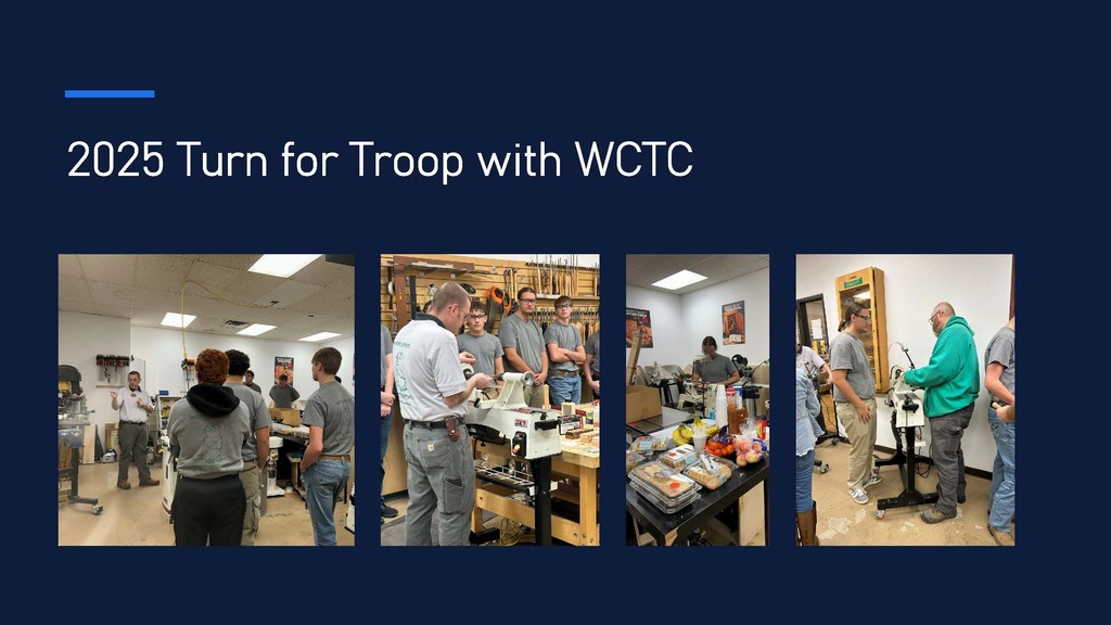 Turning Pens for Troops at Woodcraft