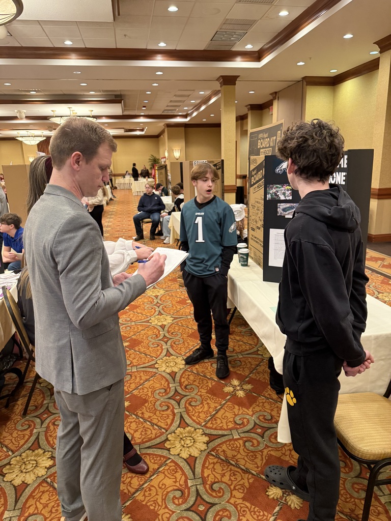 Students Presenting social studies fair project