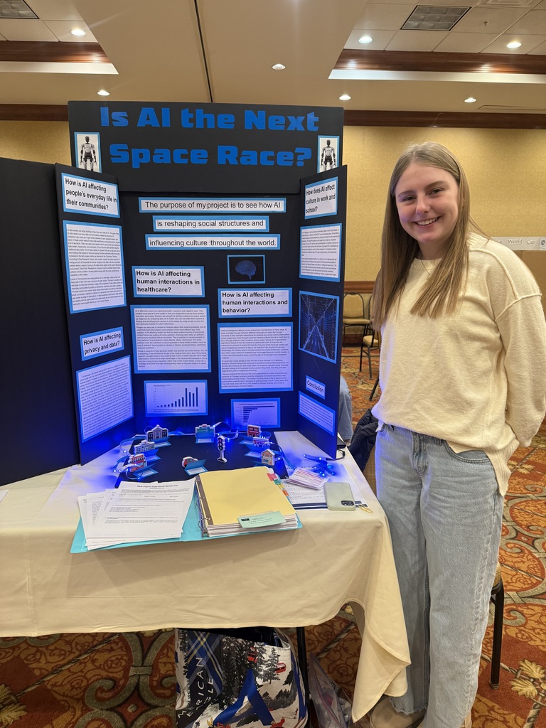 Students Presenting social studies fair project