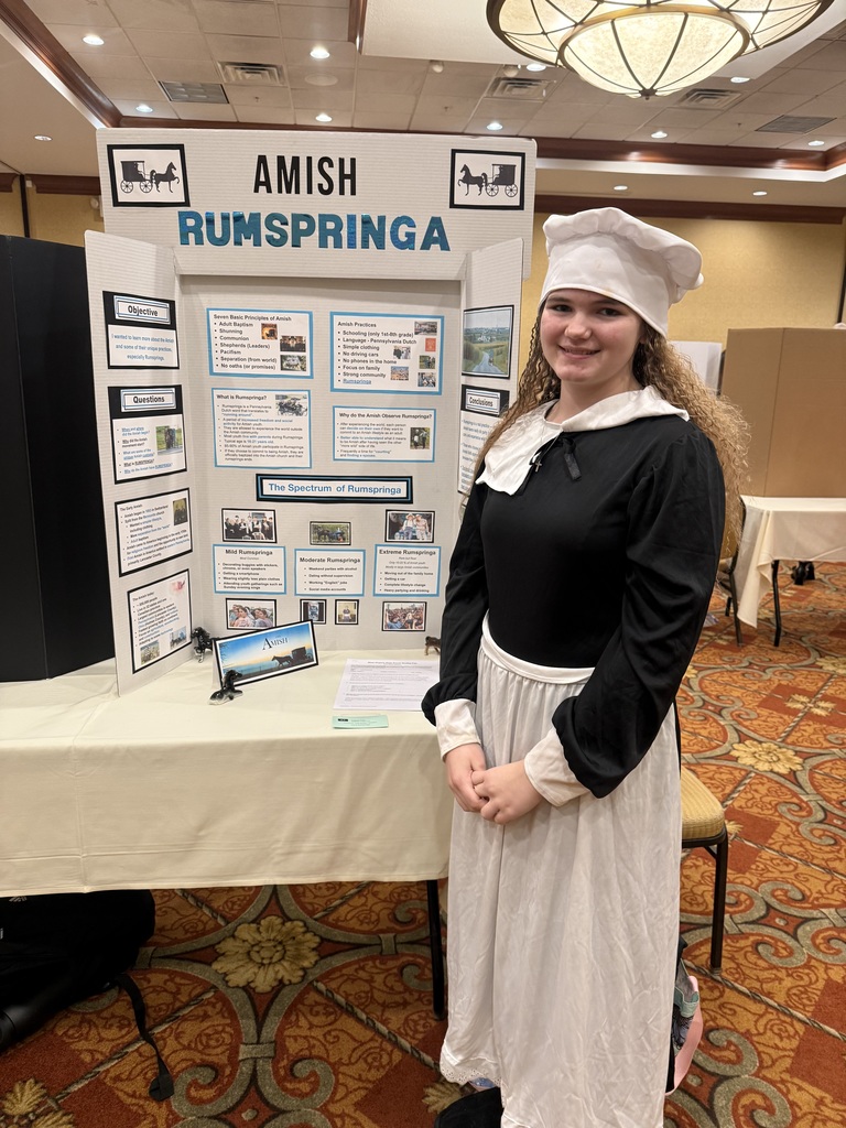 Students Presenting social studies fair project