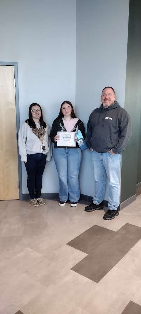 Mrs. Richards, Kaylie Smith, and Mr. Brian Guthrie (CAS Cable)