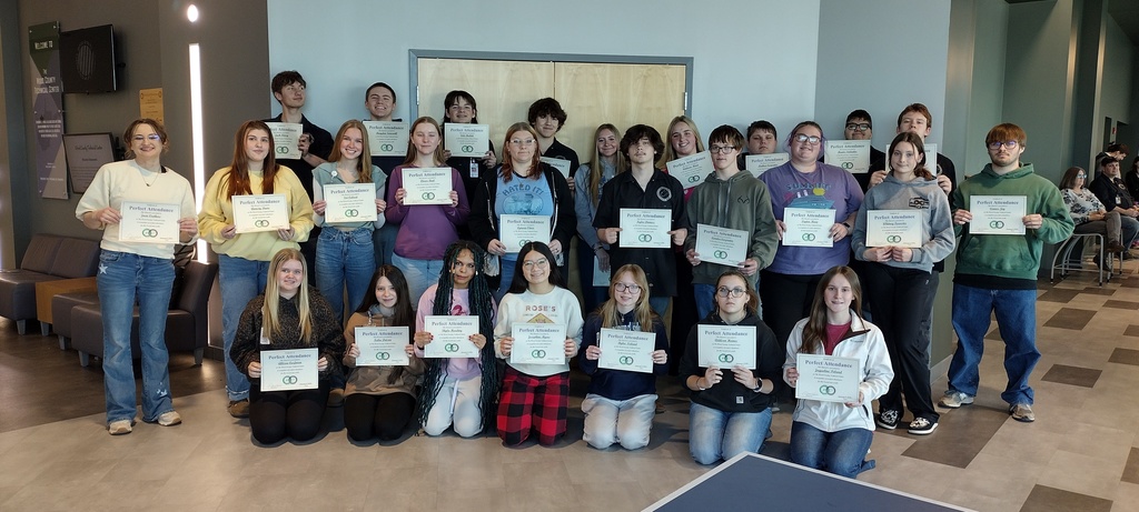 Perfect Attendance - 2nd Nine Weeks - PM