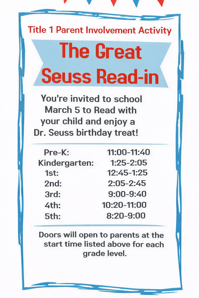 The Great Seuss Read-in flyer