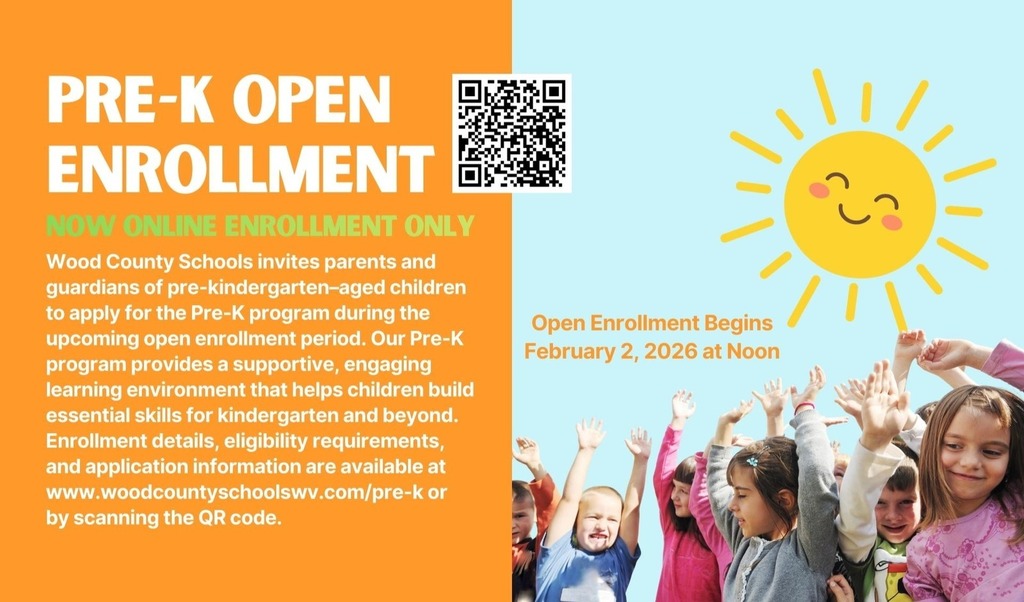 pre-k open enrollment flyer for pre-k registration
