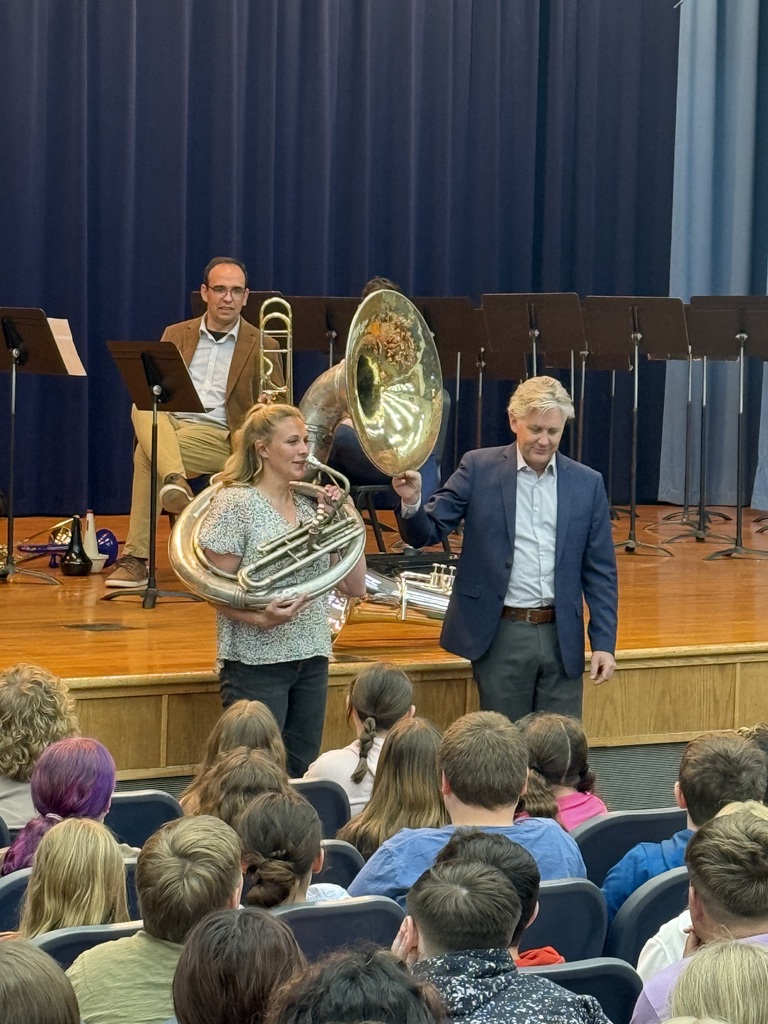 Students playing instruments