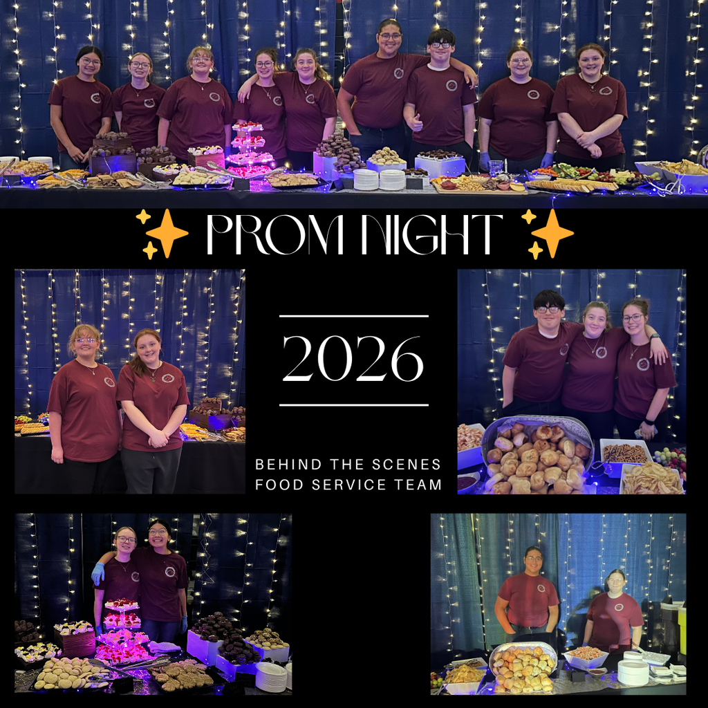 Collage image of students with food displays with title, date, and brief description.