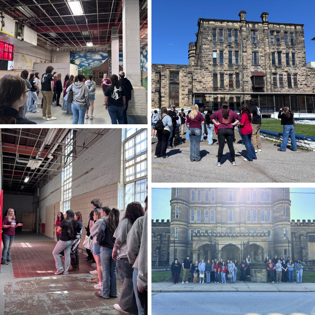 Collage of students on the tour.