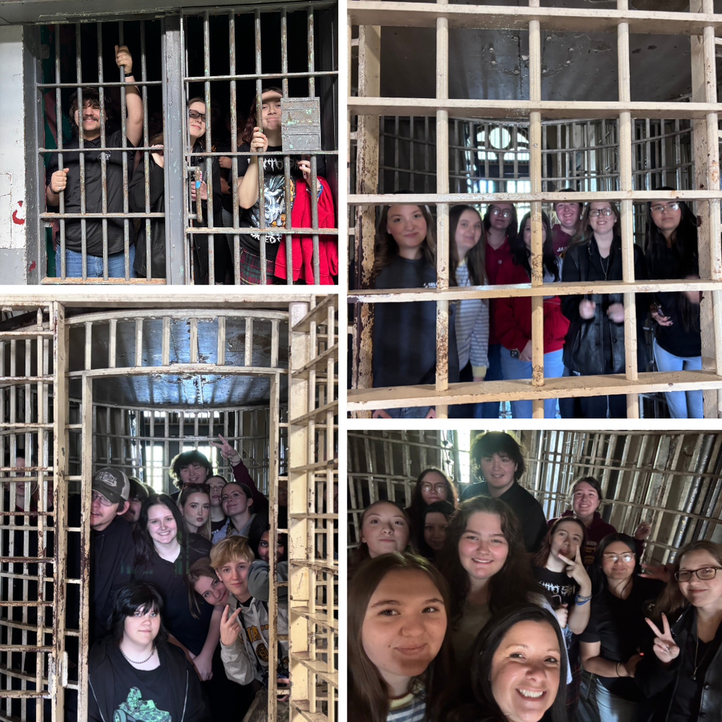 Collage of students on the tour.