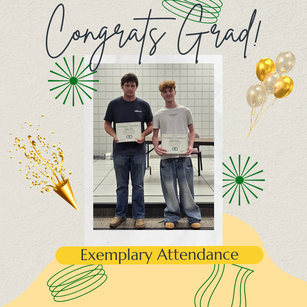 Image of students holding award.