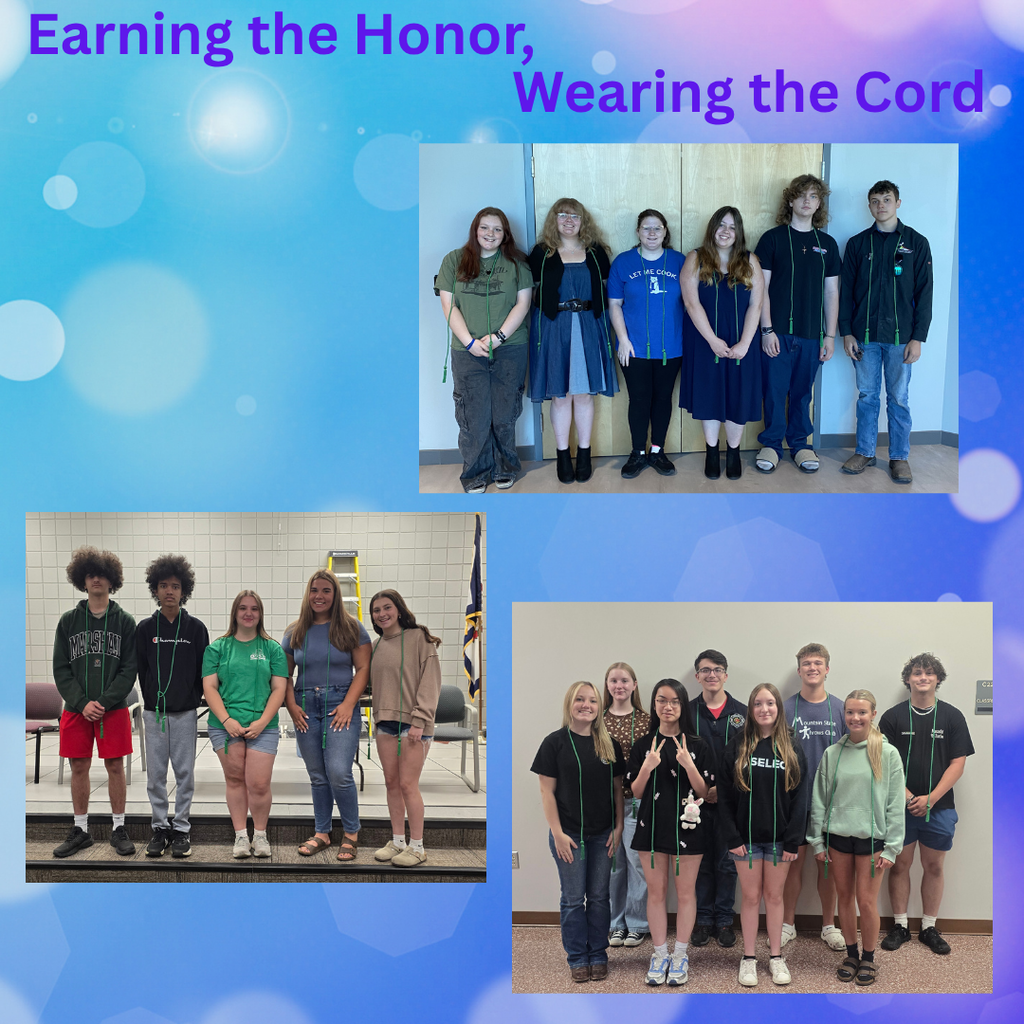 Collage of students receiving recognition certificates for 4th Term Perfect Attendance, Exemplary Attendance, and Honor Cord achievements.