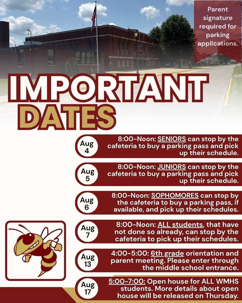 Upcoming dates