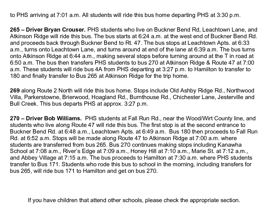Bus Routes