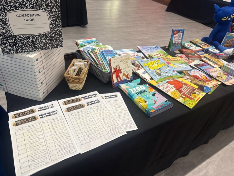 display of books and ed materials