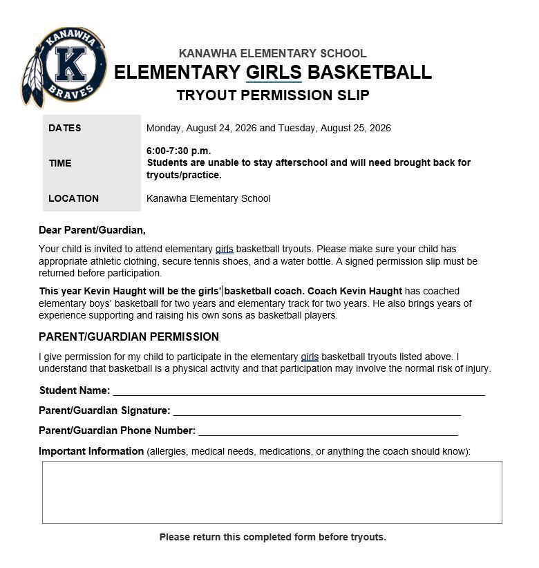 Girls Basketball Tryouts