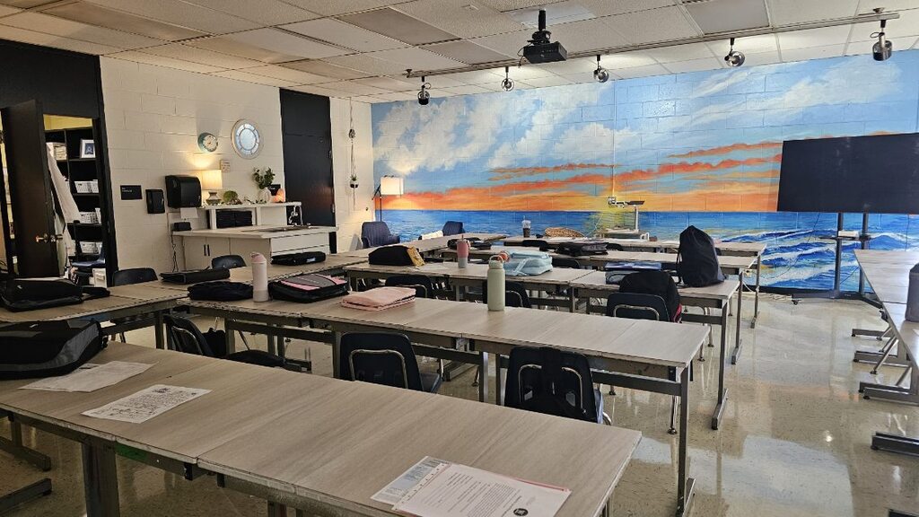 image of a modern looking classroom in Wood County Schools