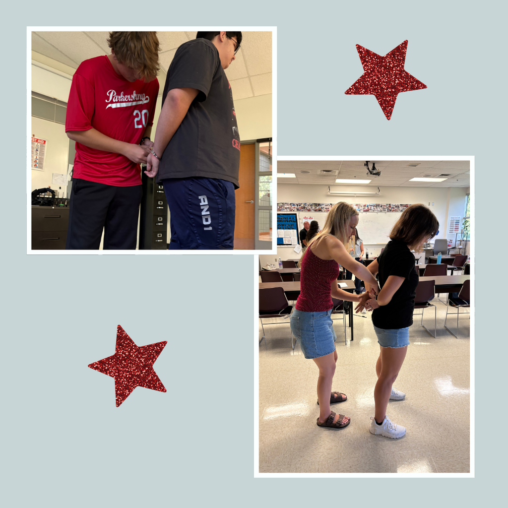Students participate in hands-on criminal justice activities, practicing arrest and search procedures and learning how to properly roll fingerprints.