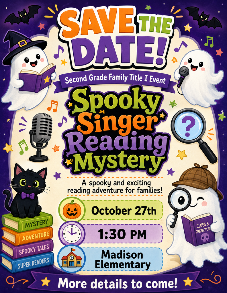 Title 1 Event - Save the Date - October 27th @ 1:30
