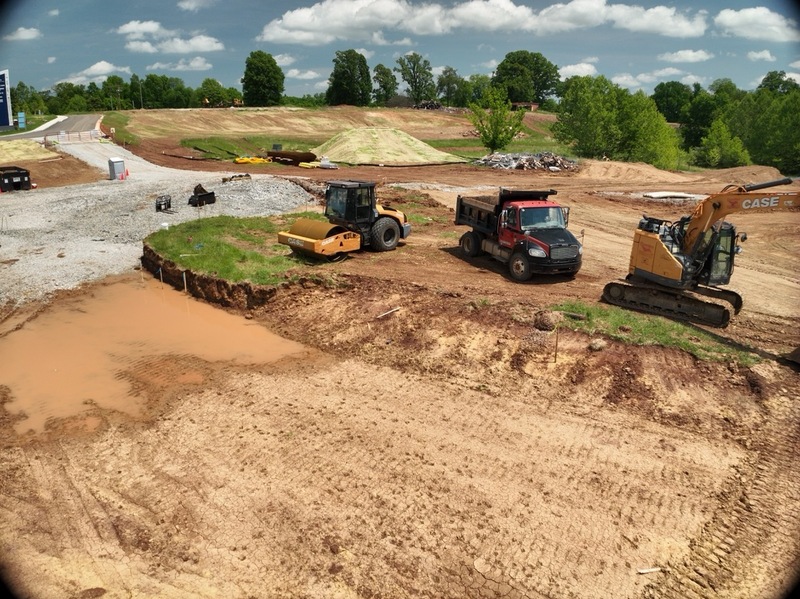 aerial photography of the construction progress of the new Vienna Elementary School