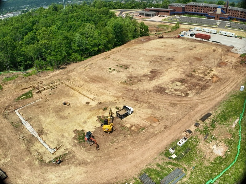 aerial photography of the construction progress of the new Vienna Elementary School