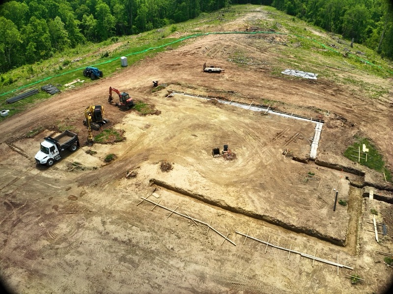 aerial photography of the construction progress of the new Vienna Elementary School