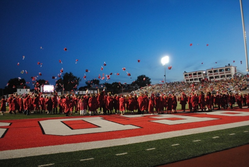 PHS grads tossing their caps