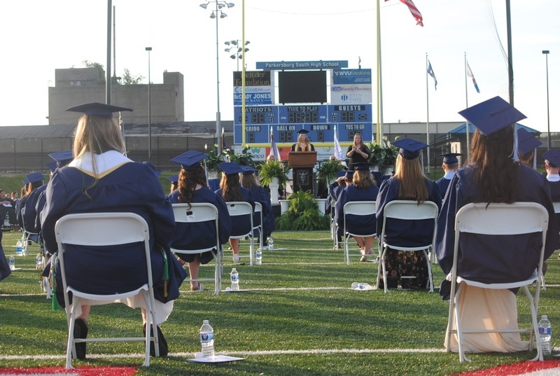 grads listening to speaker