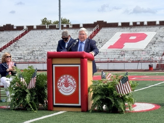 WV Governor standing at a podium