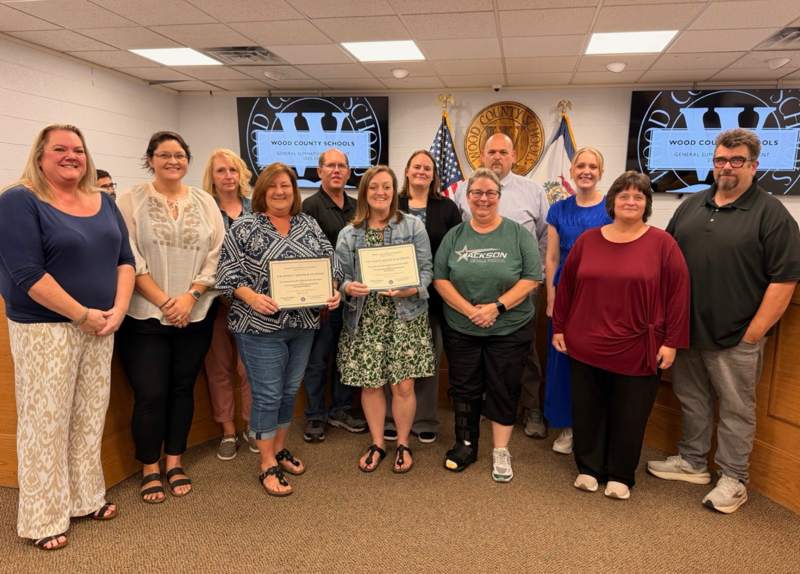 Jackson staff receiving award
