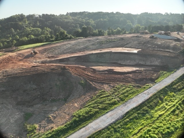 Images show progress on excavations for the new Lubeck Elementary School