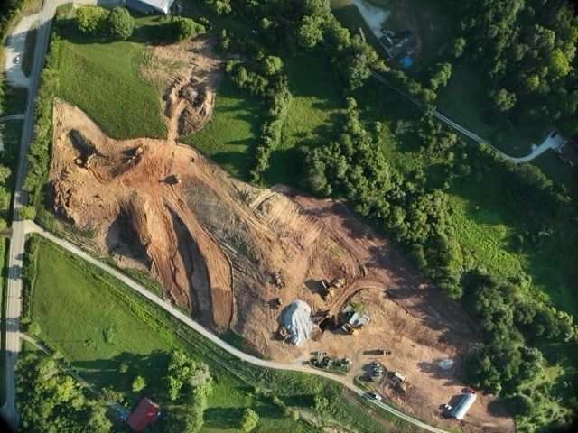 Images show progress on excavations for the new Lubeck Elementary School