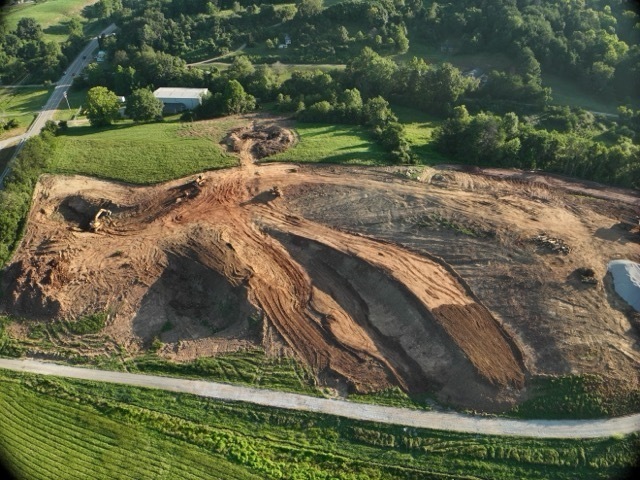 Images show progress on excavations for the new Lubeck Elementary School