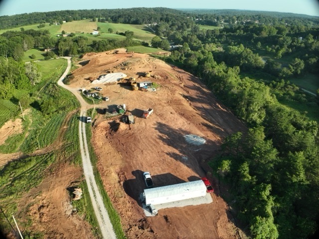 Images show progress on excavations for the new Lubeck Elementary School