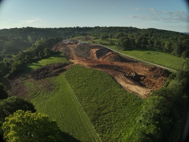 Images show progress on excavations for the new Lubeck Elementary School