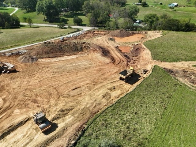 aerial excavation images of the new Lubeck Elementary School