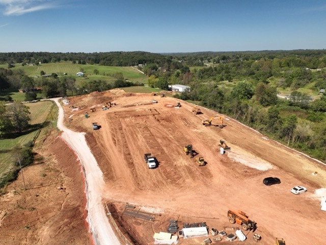 aerial excavation images of the new Lubeck Elementary School