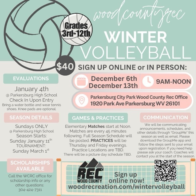 winter volleyball flyer