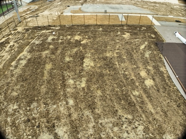 aerial views of baseball and softball field construction at Erickson All-Sports Facility