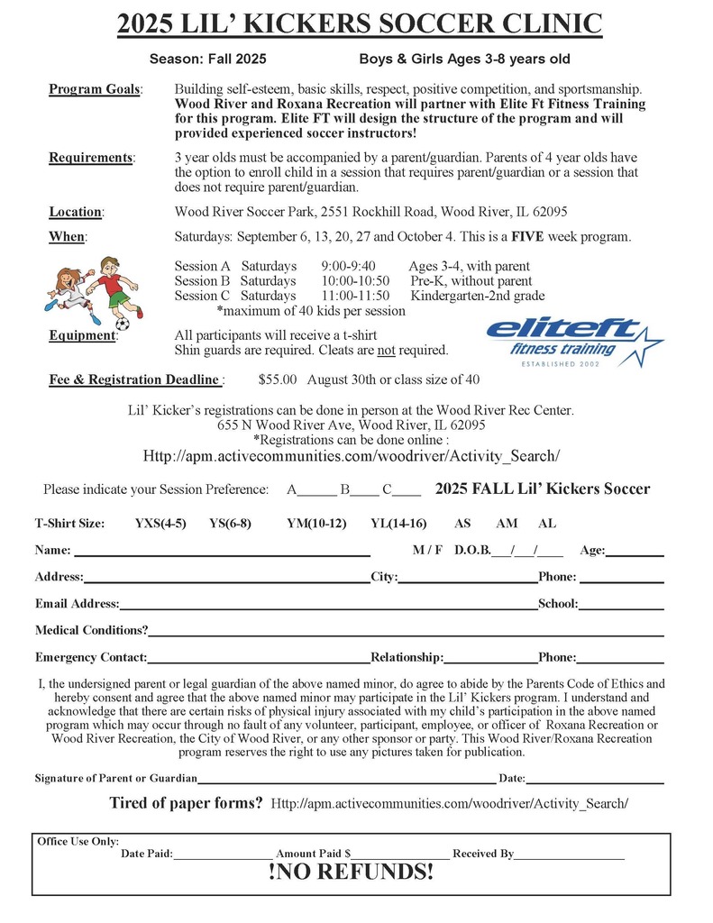 Lil Kickers Soccer Clinic