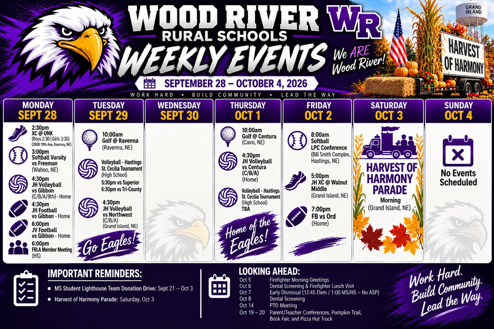 Weekly events