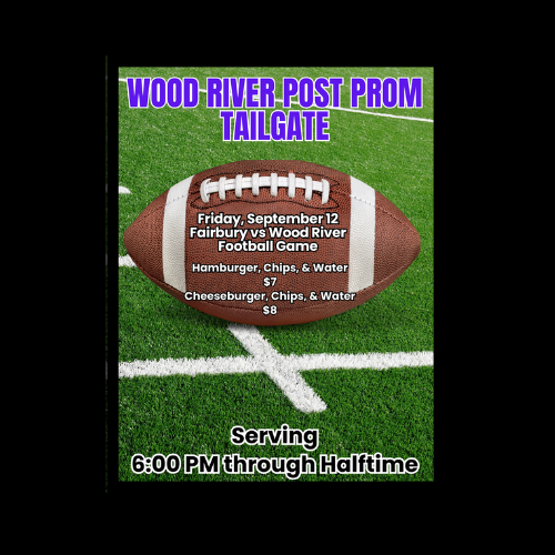 Post Prom Tailgate Fundraiser September 12th from 6pm through halftime of the football game