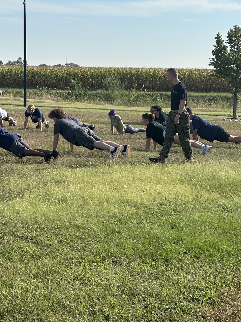 students exercising