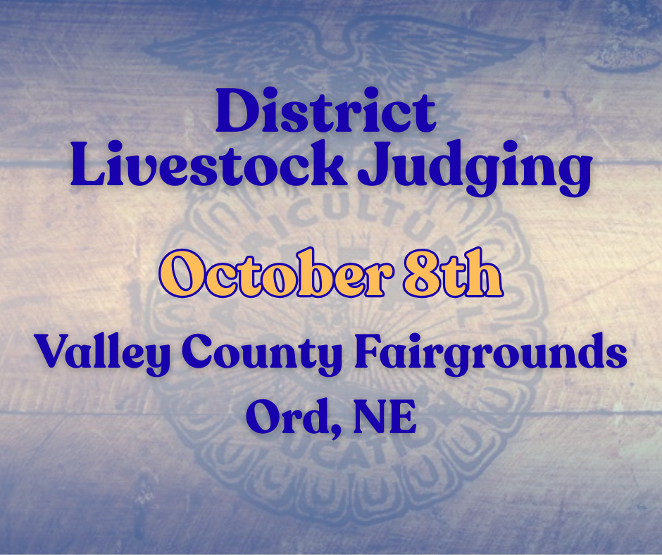District FFA Livestock Evaluation