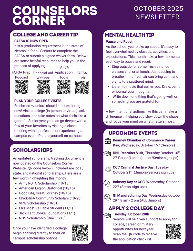 October newsletter
