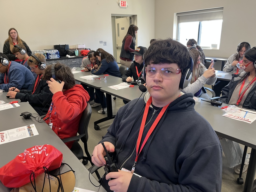 Students in a factory