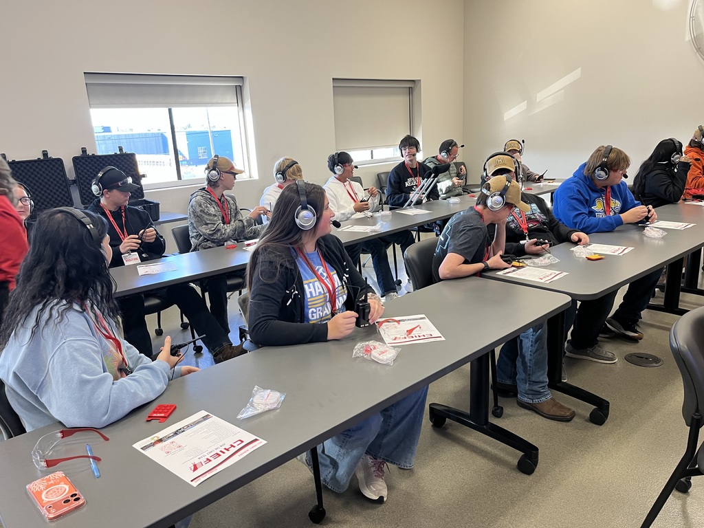 Students in a factory